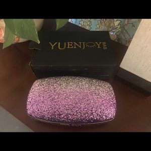 Lovely purple/silver ombré evening clutch